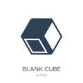 blank cube icon in trendy design style. blank cube icon isolated on white background. blank cube vector icon simple and modern