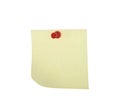 Blank curled post it note and pin Royalty Free Stock Photo