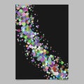 Blank curved abstract sprinkled confetti dot poster background