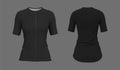 Blank cycling jersey mockup in front and back