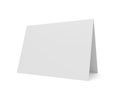 Blank 3d illustration greeting card isolated on white. Royalty Free Stock Photo