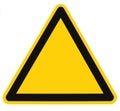Blank Danger Hazard Triangle Sign Isolated Royalty Free Stock Photo