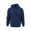 Blank dark blue hooded sweatshirt mock up