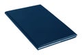 Blank dark blue leather notebook isolated on white background Royalty Free Stock Photo