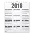 Blank design calendar on a grey background with shadow Royalty Free Stock Photo