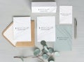 Wave texture business stationery design mockups Royalty Free Stock Photo