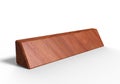 Blank desk name plate wooden block for office home interior. 3d render illustration.