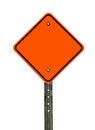 Blank Diamond Construction Sign