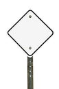 Blank Diamond White Traffic Sign