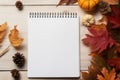 blank diary autumn Thank giving falling decoration Generative AI