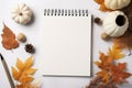 blank diary autumn Thank giving falling decoration Generative AI