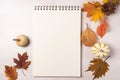 blank diary autumn Thank giving falling decoration Generative AI