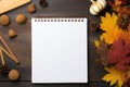 blank diary autumn Thank giving falling decoration Generative AI