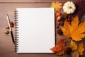 blank diary autumn Thank giving falling decoration Generative AI