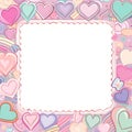 Blank diary notepad, heart, colors, AI generated.