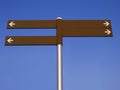 Blank direction signpost