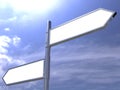 Blank Directional Road Sign Post Royalty Free Stock Photo
