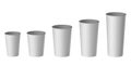 Blank disposable cup, Extra, Small, Medium, Large