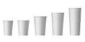 Blank disposable cup, Extra, Small, Medium, Large