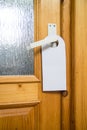Blank door hanger Royalty Free Stock Photo