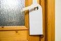 Blank door hanger Royalty Free Stock Photo