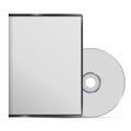 Blank DVD case and disc Royalty Free Stock Photo