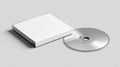Blank dvd disc mockup, a template for data storage and multimedia content distribution Royalty Free Stock Photo