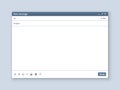 Blank email screen. Mail message interface blank mockup internet window computer, box page web software browser