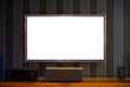 Blank empty big large flat TV screen