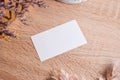 Blank and empty business card on background for mock up