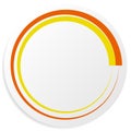 Blank, empty circle shape, circle design element. Circular, circle frame, border with copyspace. Button, pin, badge, and seal