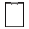 Blank empty clipboard mockup flat and solid color design vector Royalty Free Stock Photo
