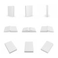 Blank empty cover hardcover book stack collection