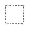 Blank empty postage stamp Grunge. Clean postage stamp template. Postage stamp border. Mockup postage stamp. Vector Royalty Free Stock Photo