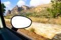 Blank empty screen Rearview car Mirror Royalty Free Stock Photo