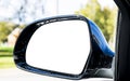 Blank empty screen Rearview car Mirror. Blank rear view mirror with a clipping path. Empty space for text or design. Empty copy sp Royalty Free Stock Photo