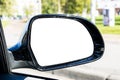 Blank empty screen Rearview car Mirror. Blank rear view mirror with a clipping path. Empty space for text or design. Empty copy sp Royalty Free Stock Photo