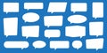 Blank empty speech bubbles. Speak bubble balloon, cartoon chatting box, message box. Royalty Free Stock Photo