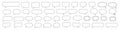 Blank empty speech bubbles, speaking or talk bubble, speech balloon, chat bubble line art vector icon Royalty Free Stock Photo