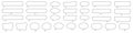 Blank empty speech bubbles, speaking or talk bubble, speech balloon, chat bubble line art vector Royalty Free Stock Photo