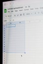 Blank empty spreadsheet in Google sheet service