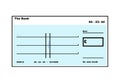 Blank English Cheque Royalty Free Stock Photo