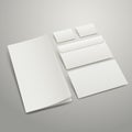 Blank envelopes business card and folder