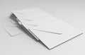 Blank envelopes stack isolated Royalty Free Stock Photo