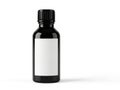Blank essential oil bottle with black cap Royalty Free Stock Photo