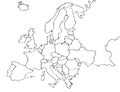 Blank Europe map Royalty Free Stock Photo