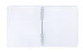 Blank exercise book on white. Clipping path. Royalty Free Stock Photo