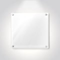 Blank exhibition glass plate