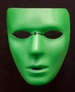 Blank Face Green Half Mask