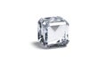 Blank faceted diamond cube mock up, isolated